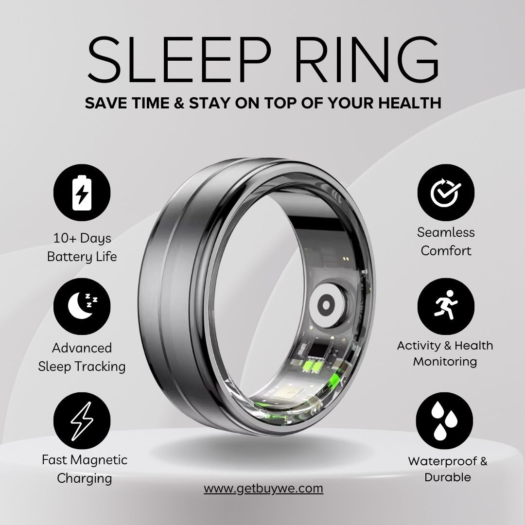 Sleep Ring – No More Daily Charge! Lasts Over 10 Days! No More Heavy Watches