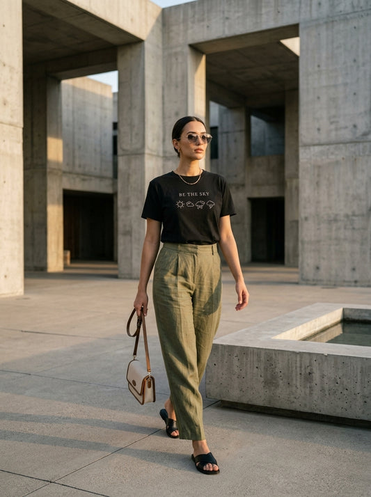 BE THE SKY / LET THE WEATHER PASS | Premium Tee - Black