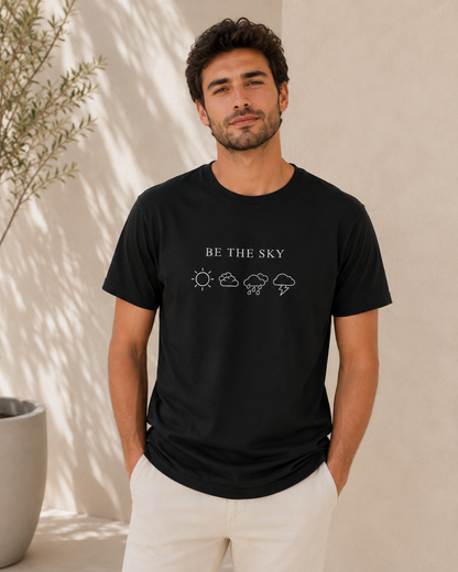 BE THE SKY / LET THE WEATHER PASS | Premium Tee - Black