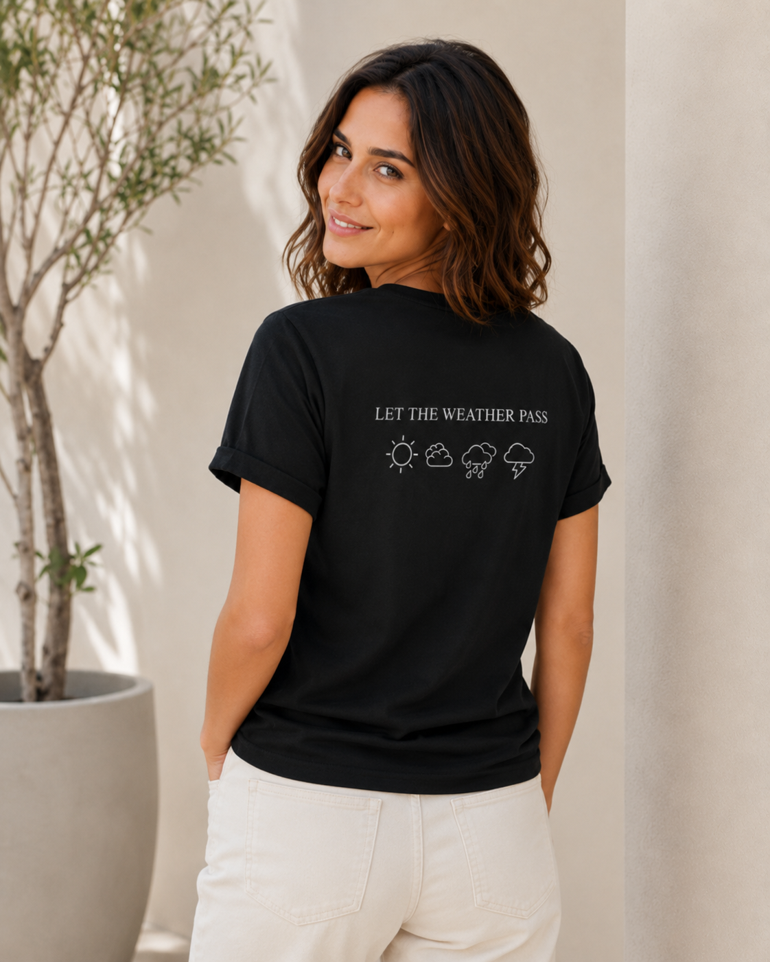BE THE SKY / LET THE WEATHER PASS | Premium Tee - Black