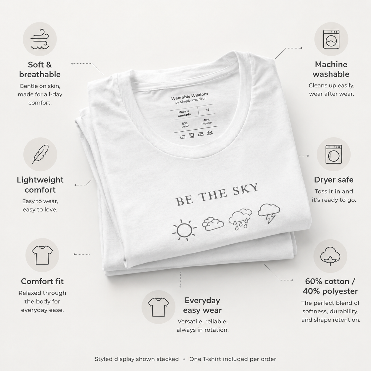 Be the Sky / Let the Weather Pass | Classic Tee - White