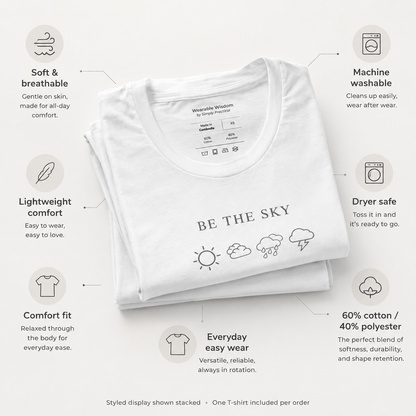 Be the Sky / Let the Weather Pass | Classic Tee - White