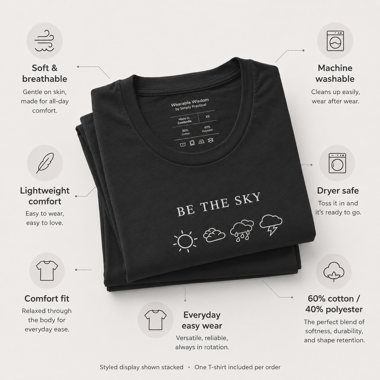 Be The Sky Reminder Tee (Black)