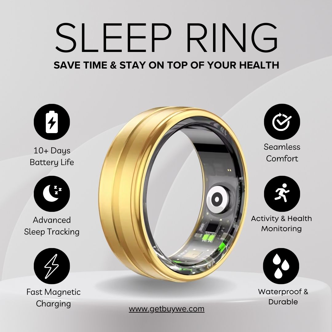 Sleep Ring – No More Daily Charge! Lasts Over 10 Days! No More Heavy Watches