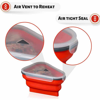 Pizza Pack The Perfect Reusable Pizza Storage Container with 5 Microwavable Serving Trays